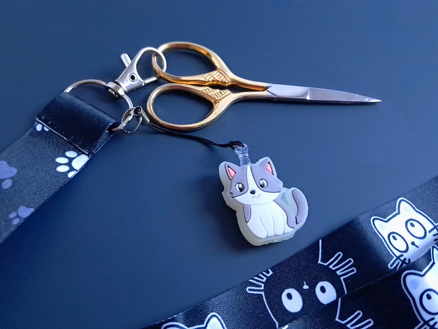 Cat Lanyard Scissor Protector Set