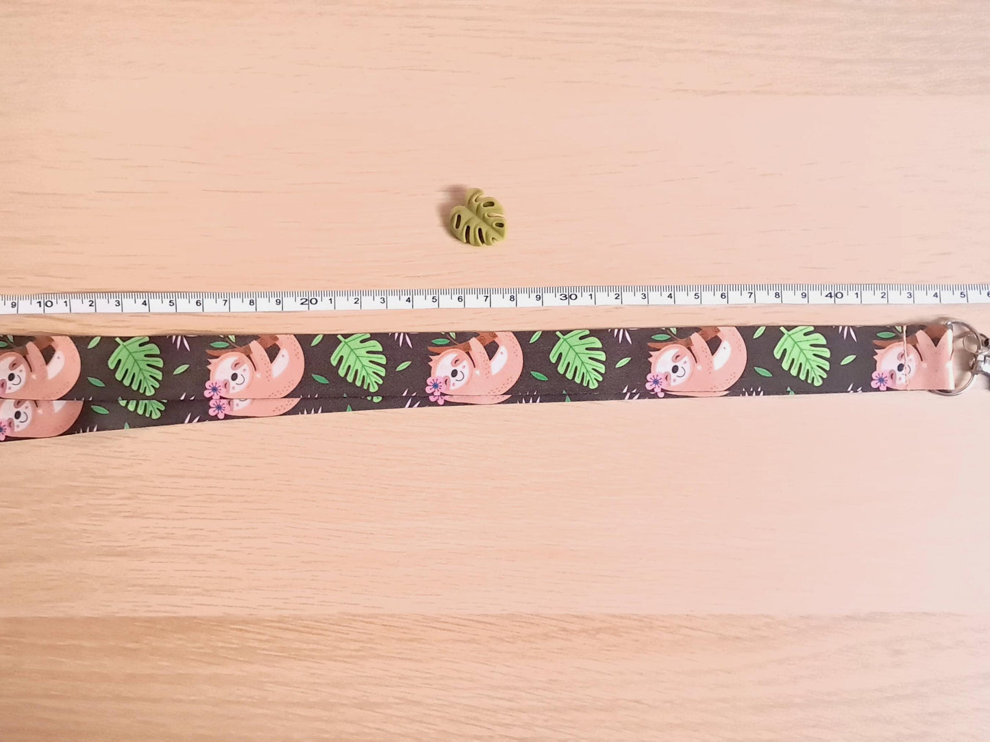 Sloth And Monstera Leaf Lanyard Scissor Protector Set