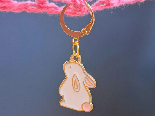 White Rabbit Stitch Marker