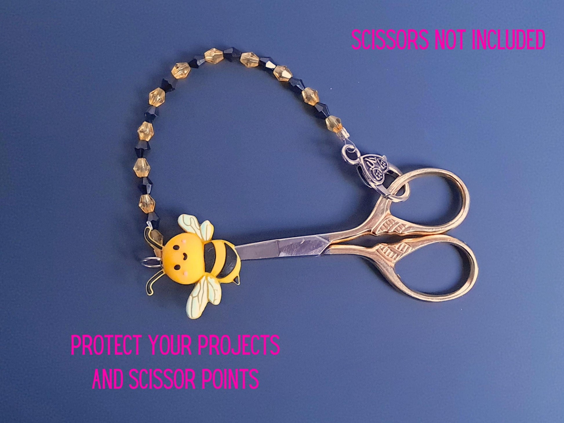 Kawaii Bee Scissor Fob with Scissor Protection