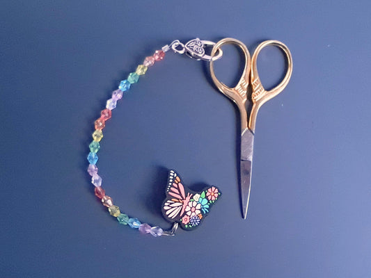 Butterfly Flower Scissor Fob with Scissor Protection