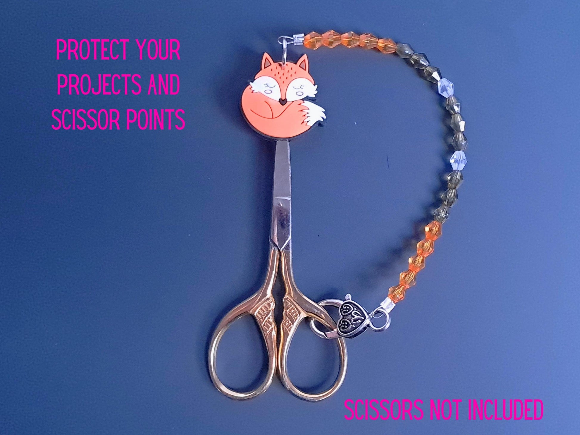 Fox Scissor Fob with Protection Bead