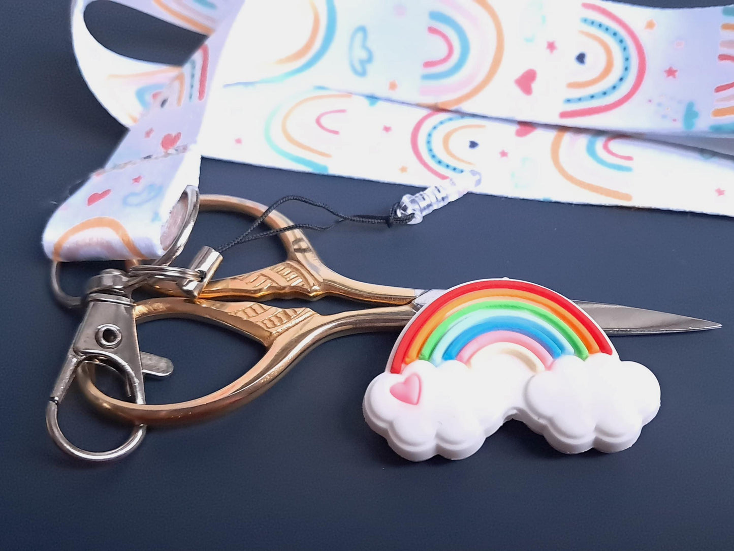 Rainbow Lanyard Scissor Protector Set