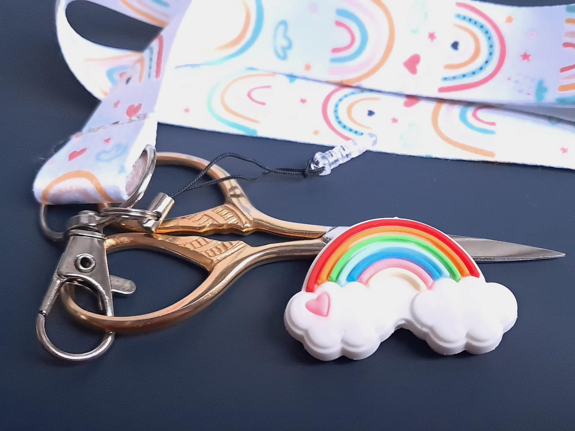 Rainbow Lanyard Scissor Protector Set