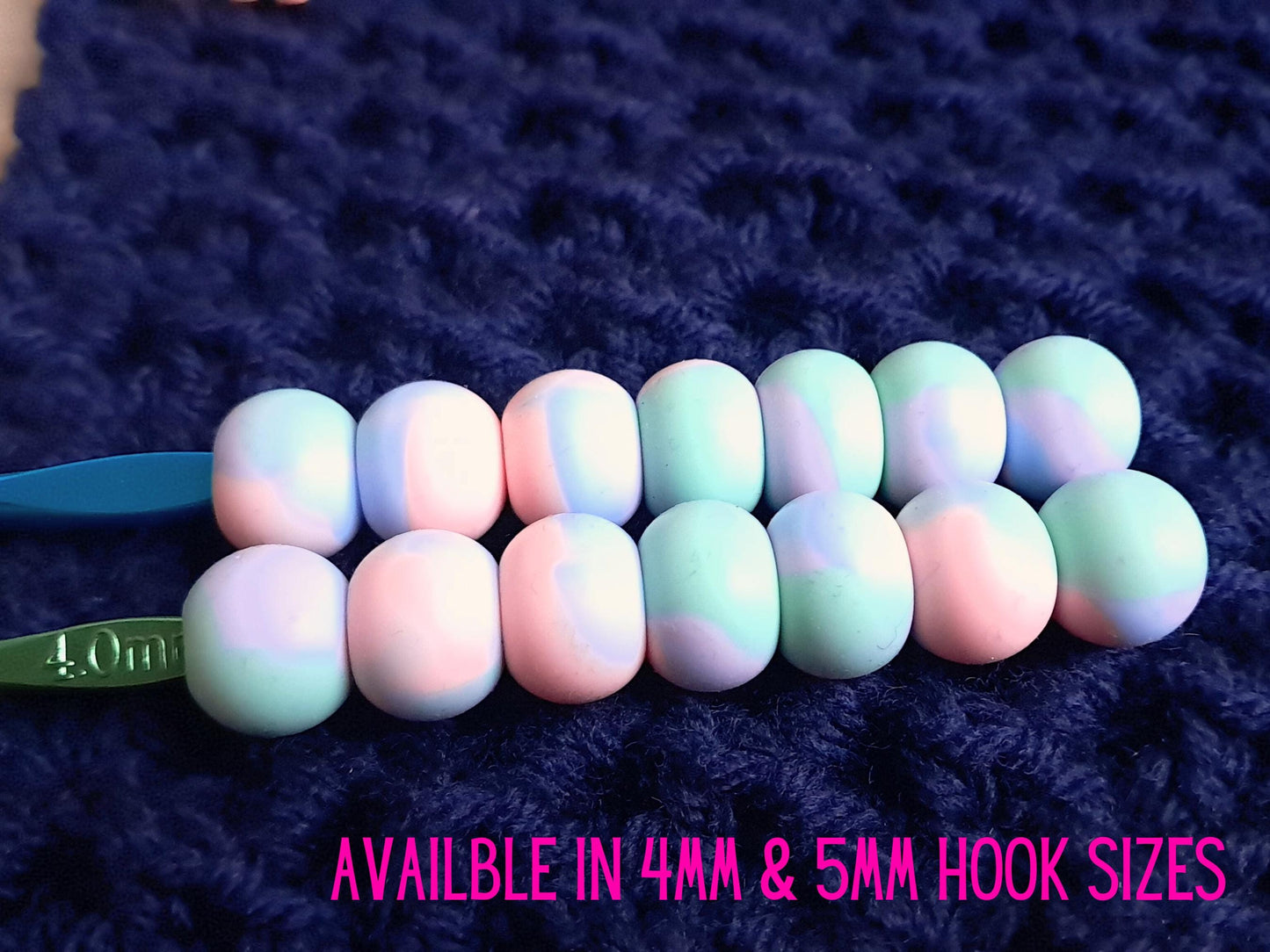 Marbled Pastel Coloured Ergonomic Crochet Hook