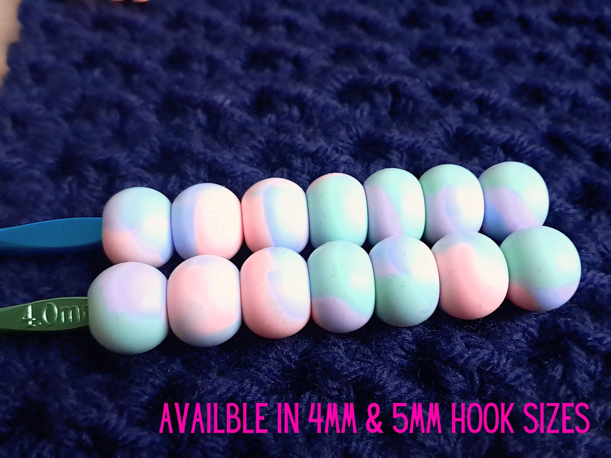 Marbled Pastel Coloured Ergonomic Crochet Hook