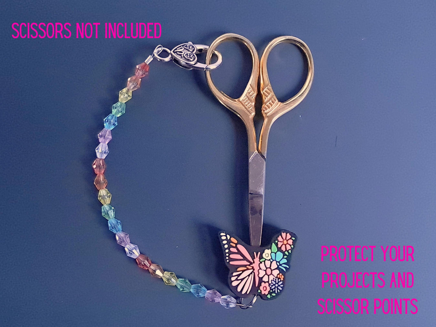 Butterfly Flower Scissor Fob with Scissor Protection