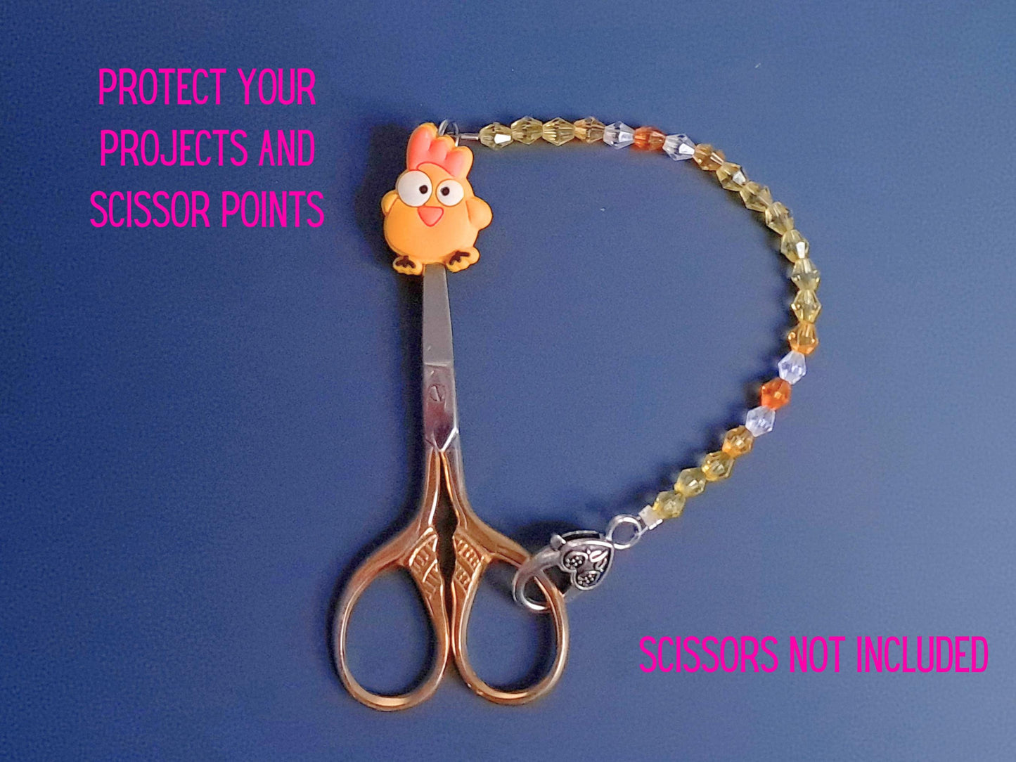 Chick Scissor Fob with Protection Bead