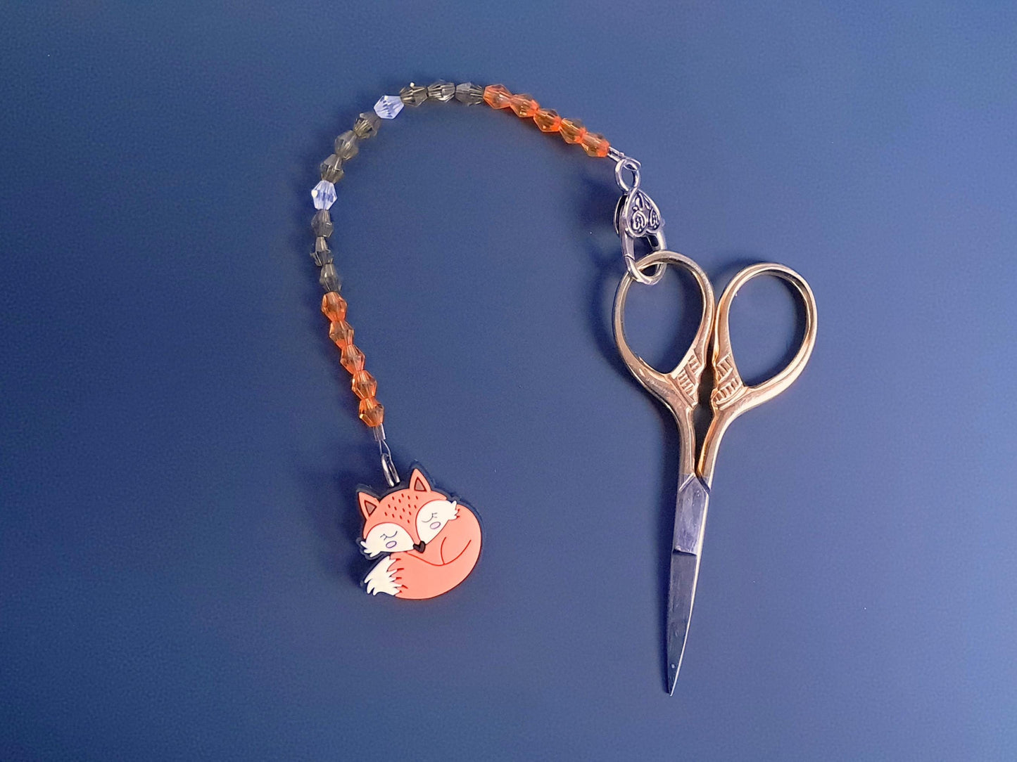 Fox Scissor Fob with Protection Bead