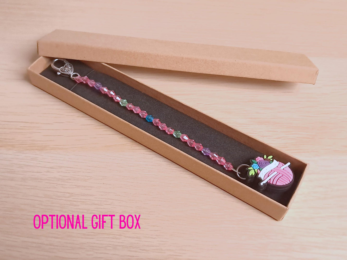 Crochet All Day Yarn ball Scissor Fob with Protection Bead