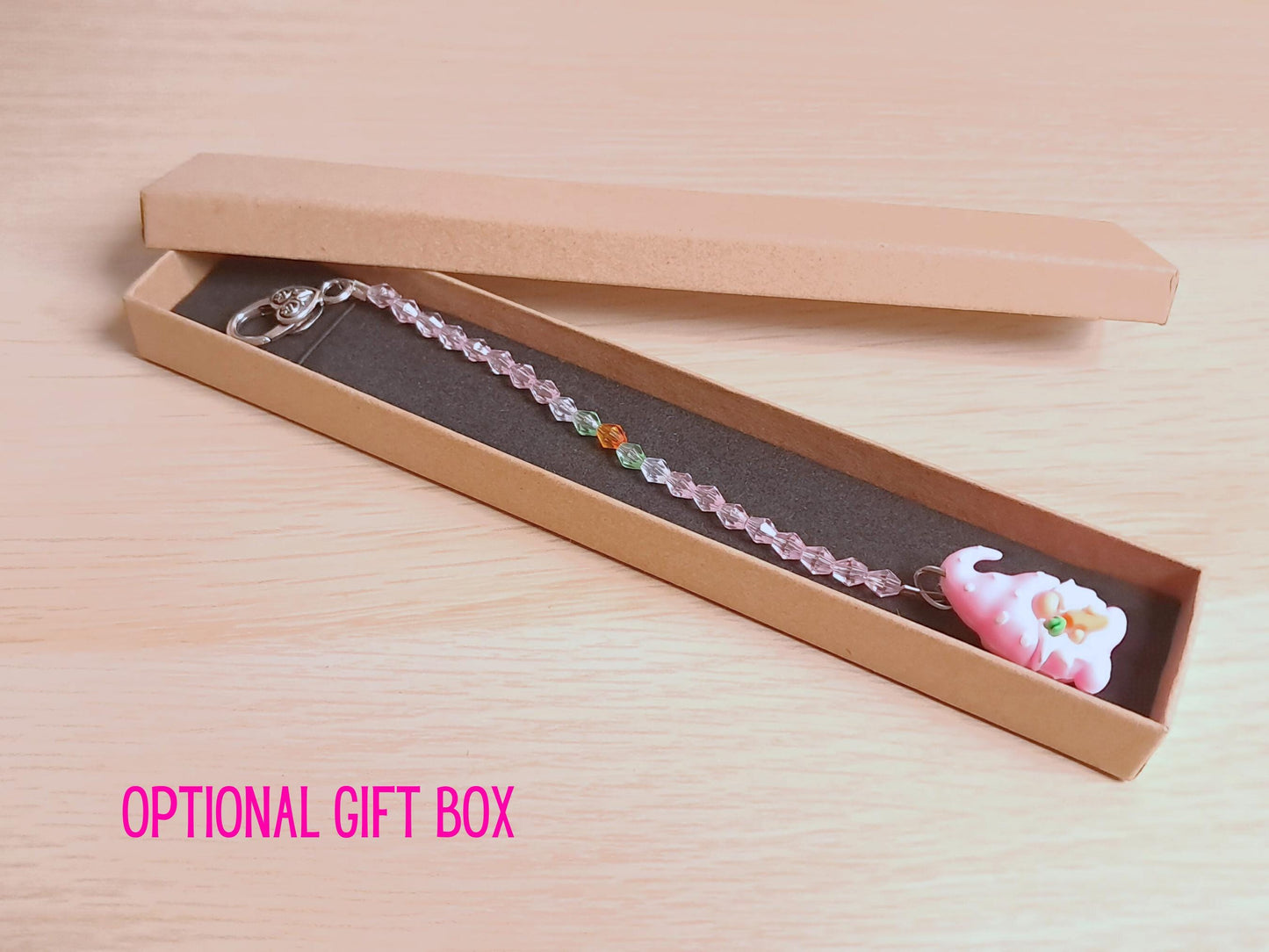 Pink Gonk Scissor Fob with Protection Bead