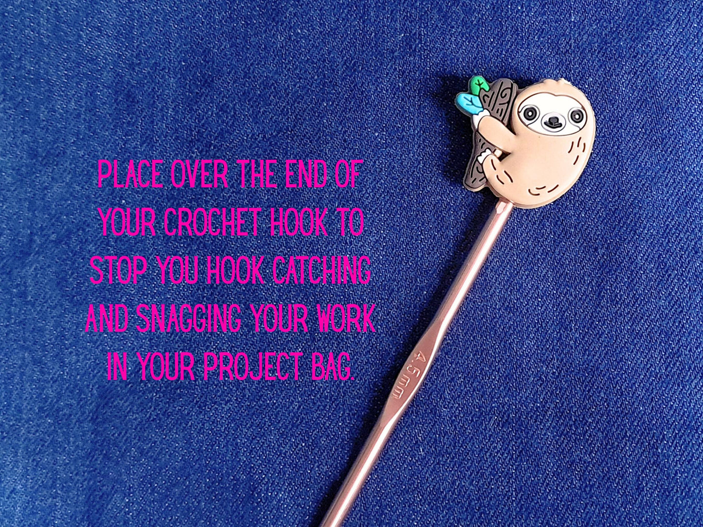 Sloth On Branch Silicone Bead Stitch Stopper