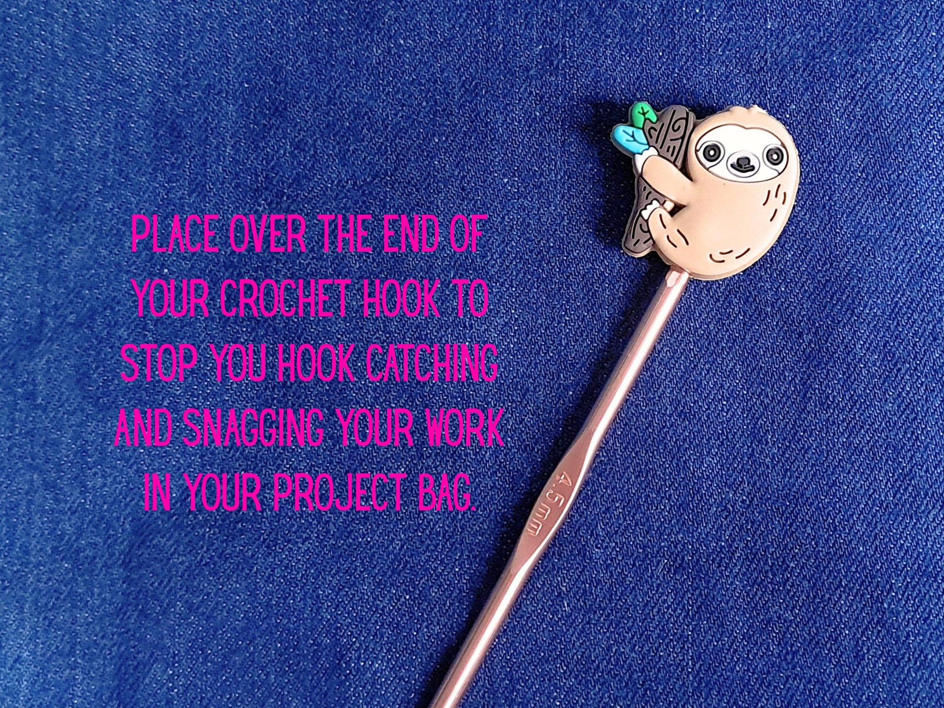 Sloth On Branch Silicone Bead Stitch Stopper