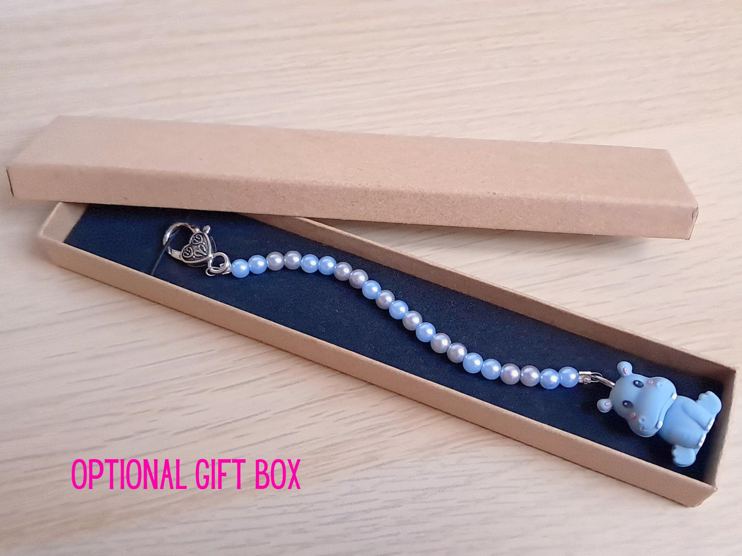 Hippo Scissor Fob with Protection Bead