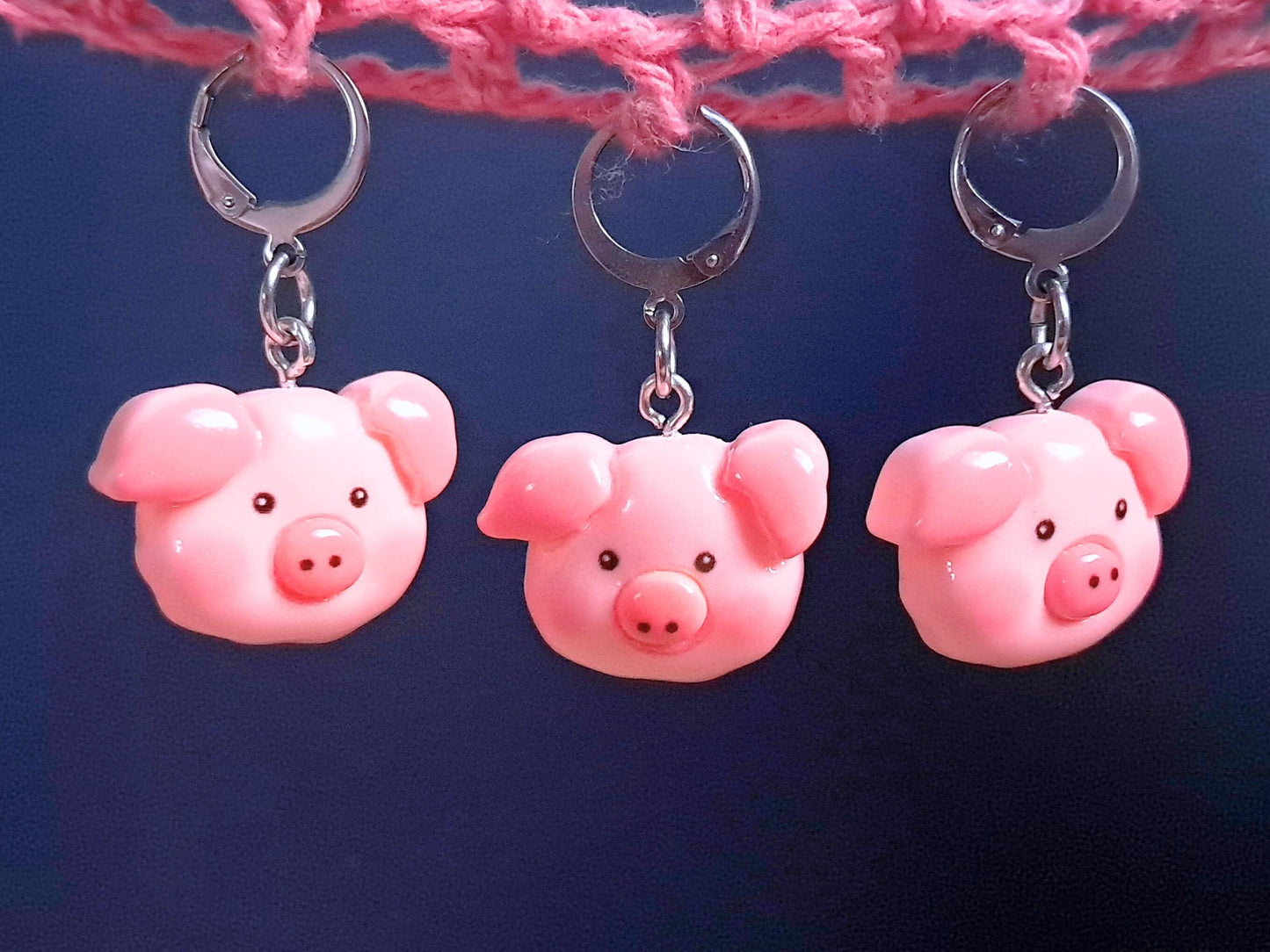 Piggy Face Kawaii Resin Stitch Marker