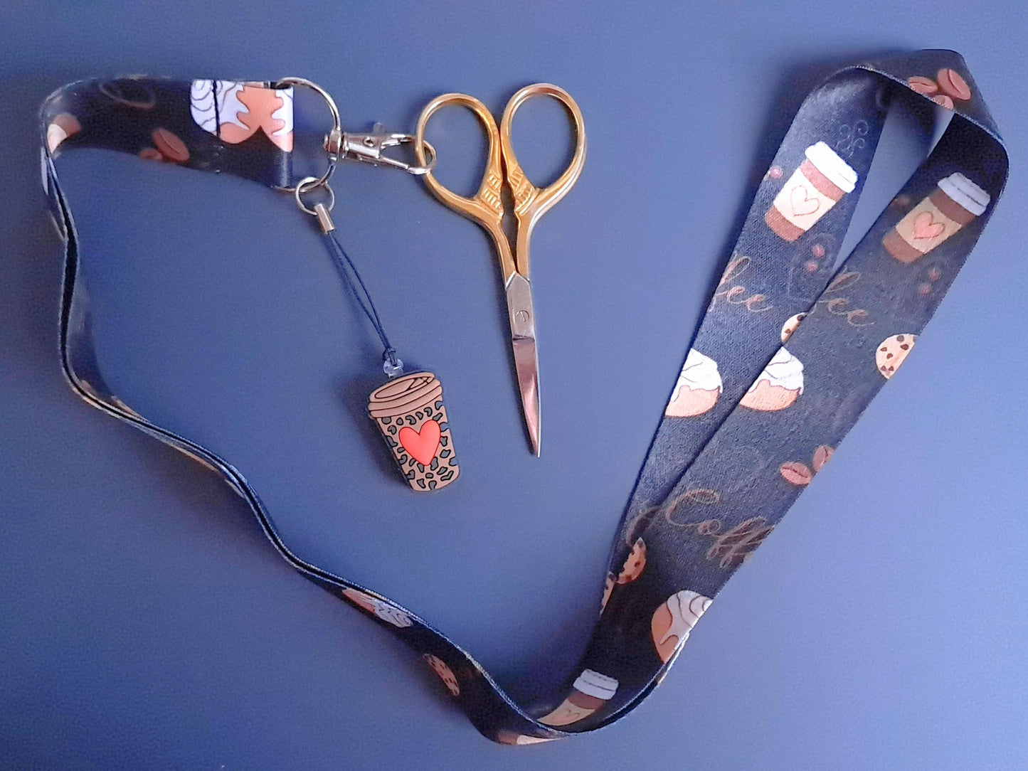 Coffee And Cake Lanyard Scissor Protector Set