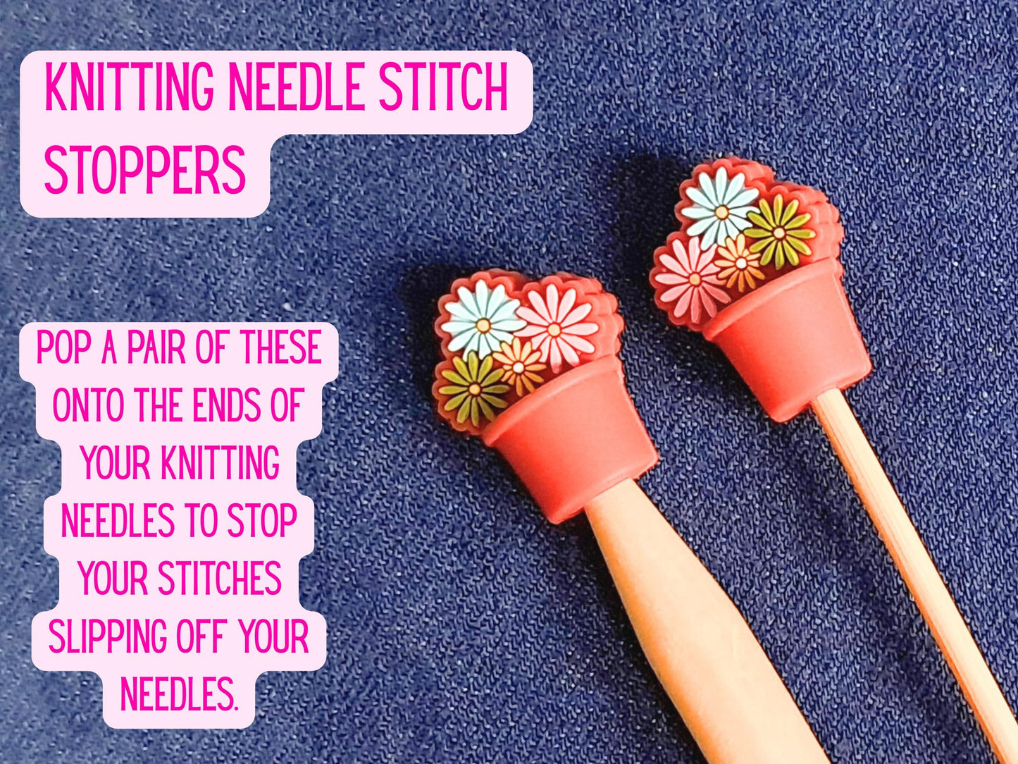 Retro Flower Pot Stitch Stopper