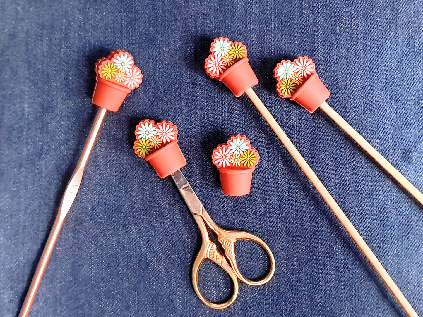 Retro Flower Pot Stitch Stopper