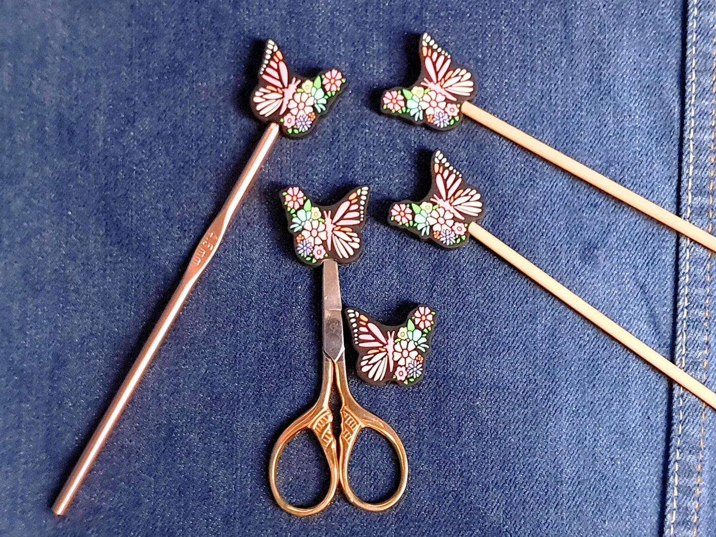 Butterfly Flowers Stitch Stopper