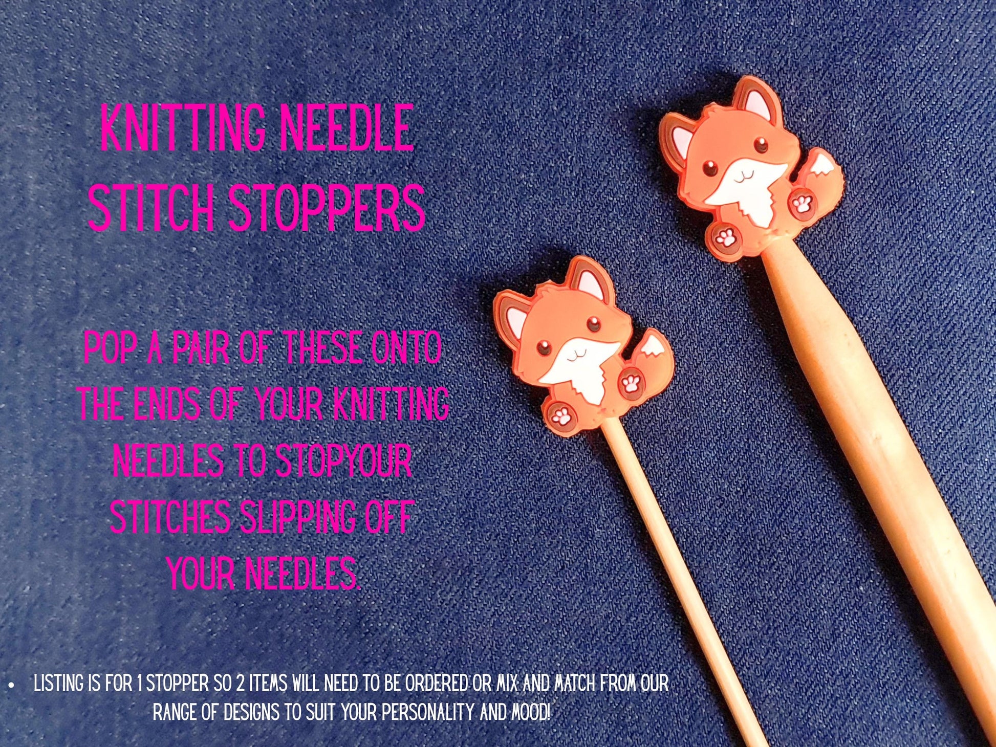 Fox Silicone Bead Stitch Stopper