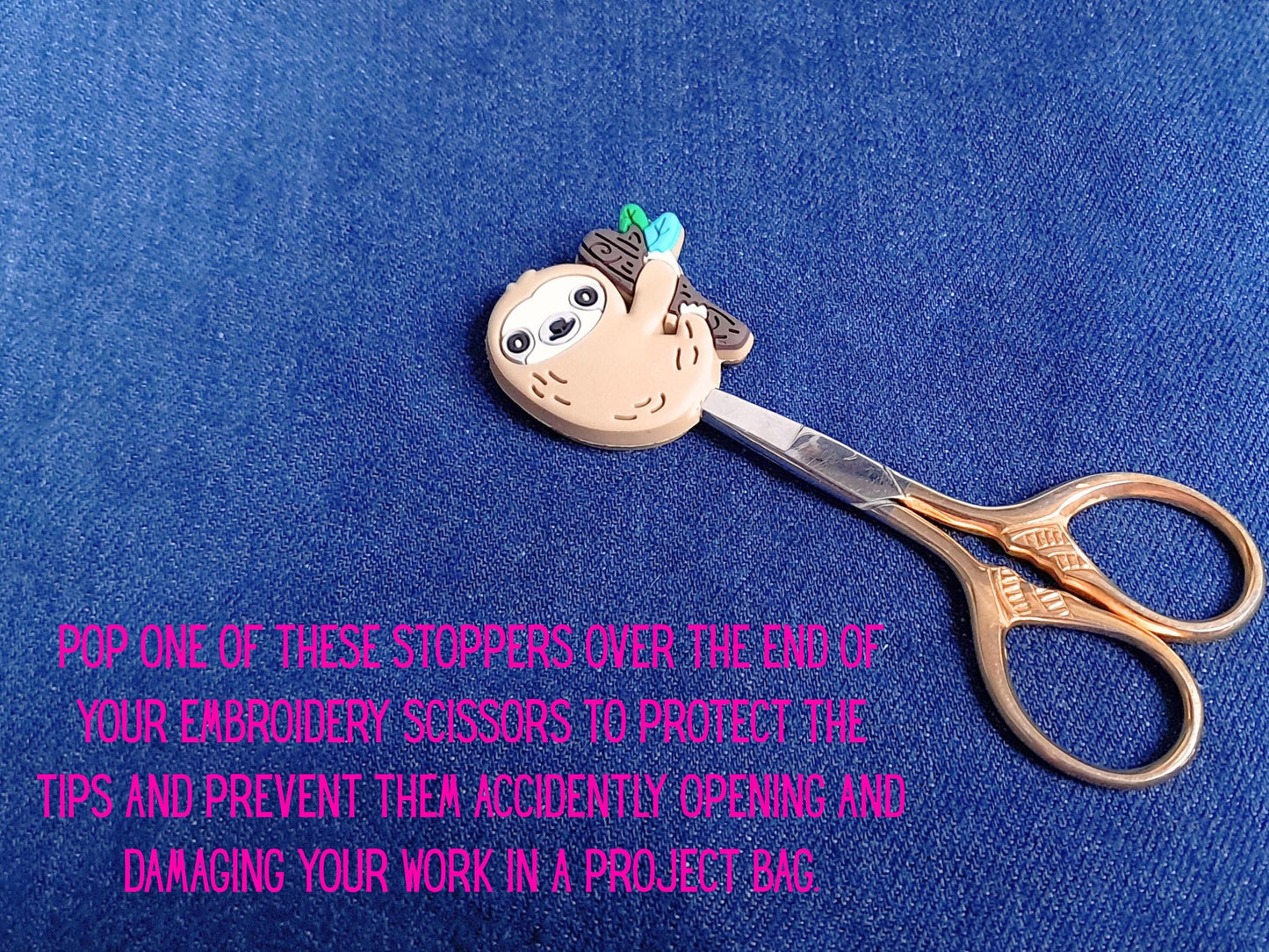 Sloth On Branch Silicone Bead Stitch Stopper