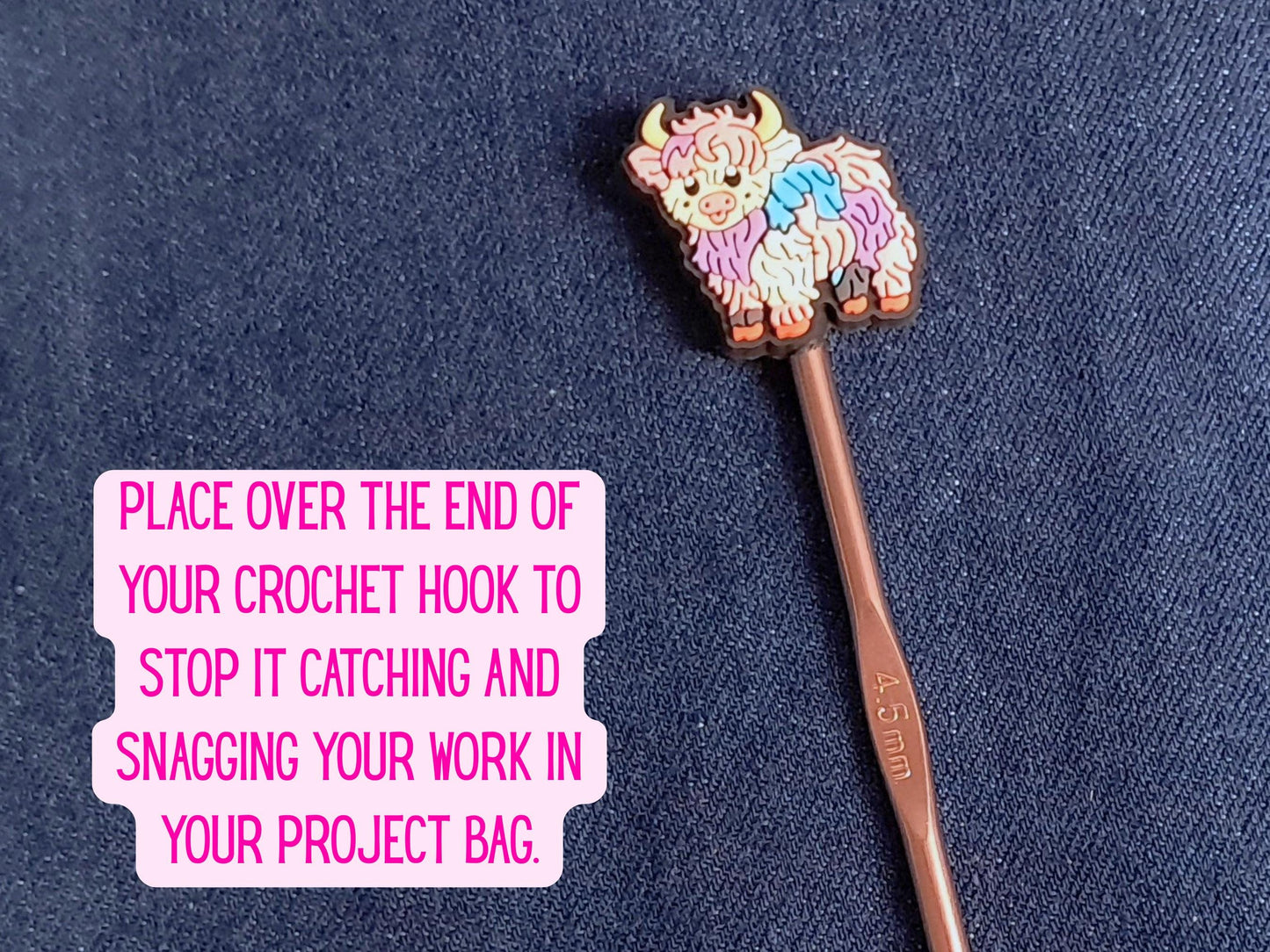 Rainbow Highland Cow Stitch Stopper