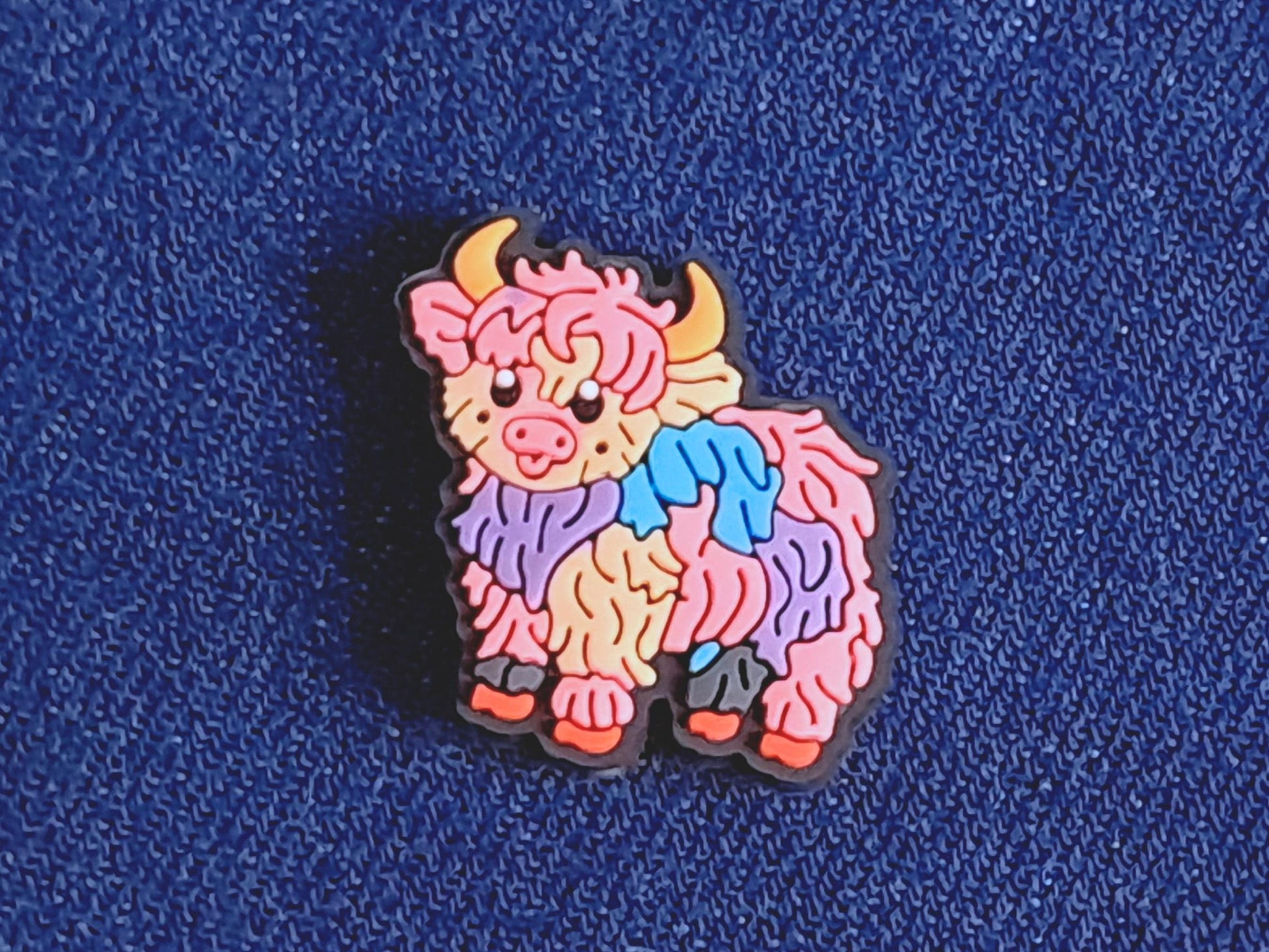 Rainbow Highland Cow Stitch Stopper