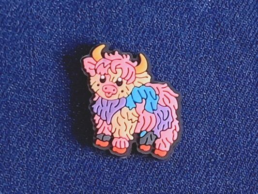 Rainbow Highland Cow Stitch Stopper