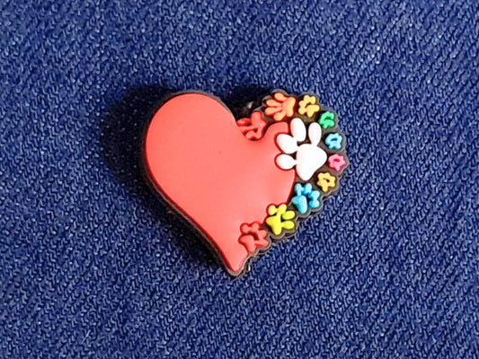 Dog Paw Print Heart Stitch Stopper