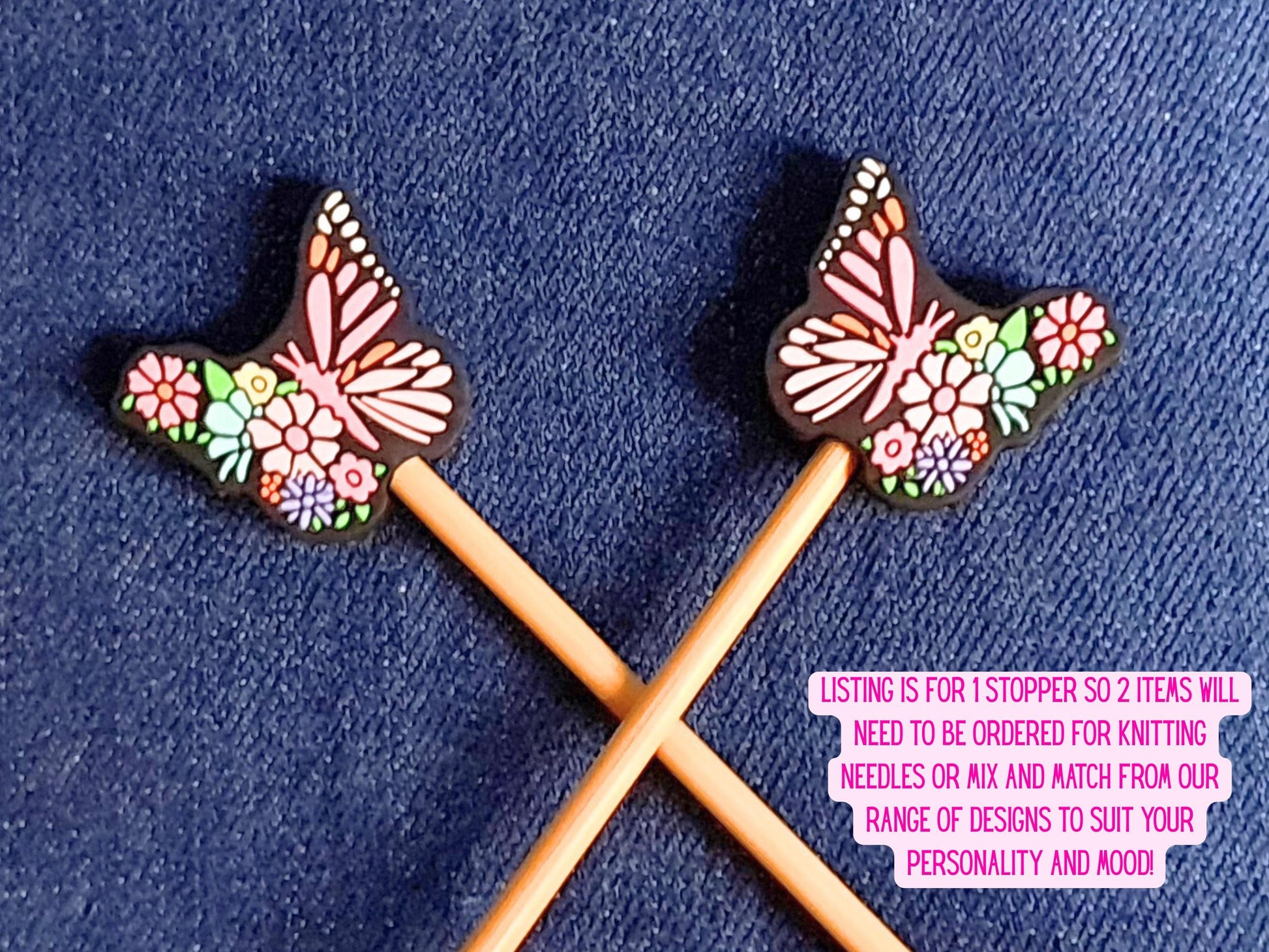 Butterfly Flowers Stitch Stopper