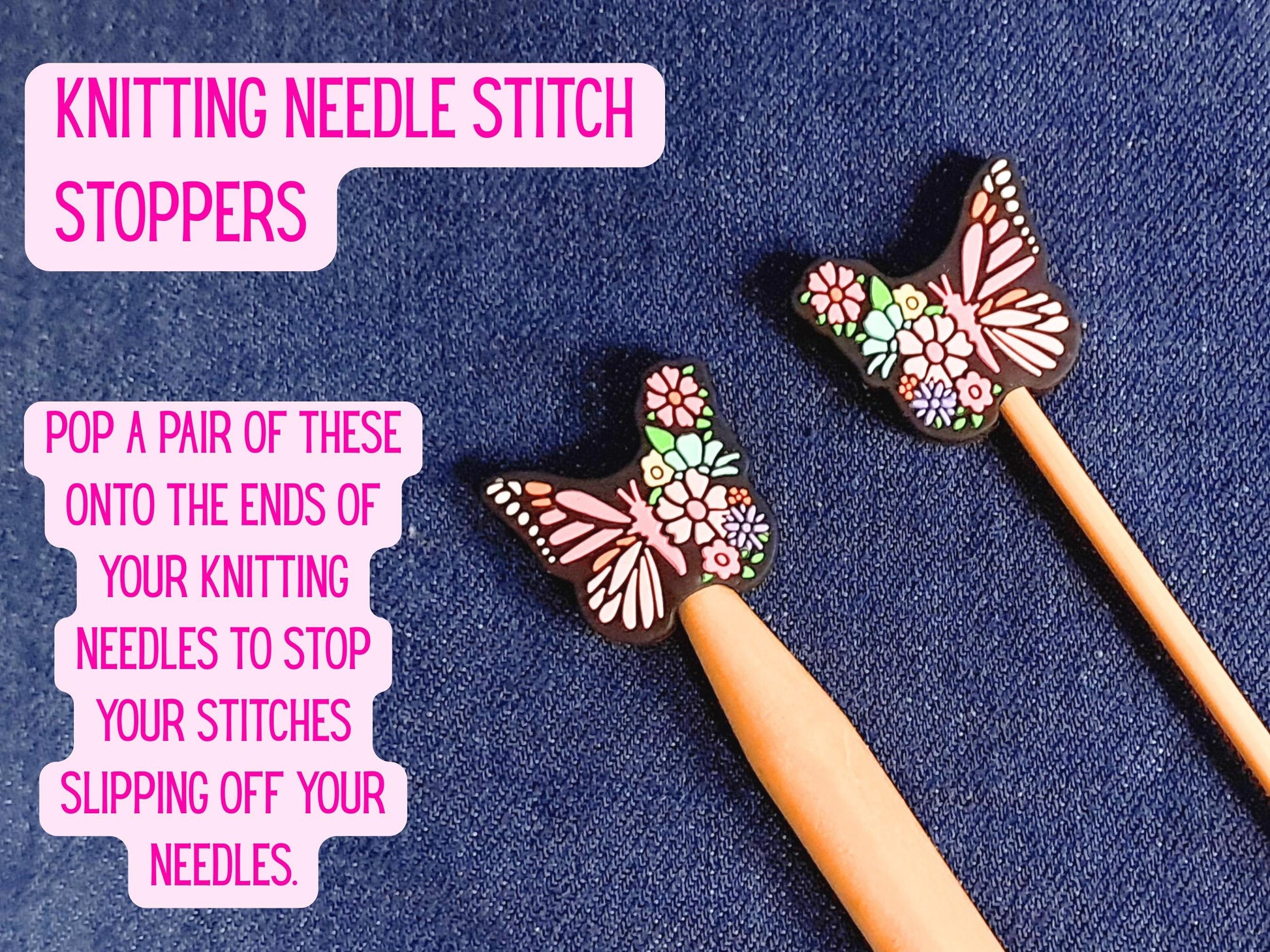 Butterfly Flowers Stitch Stopper