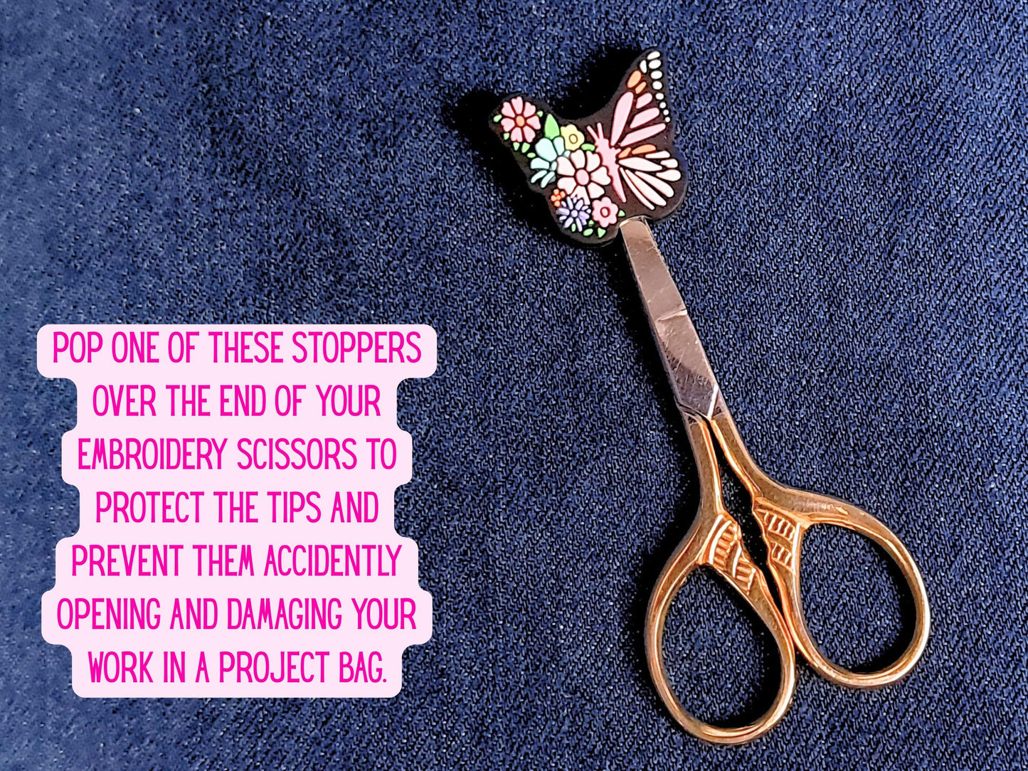 Butterfly Flowers Stitch Stopper