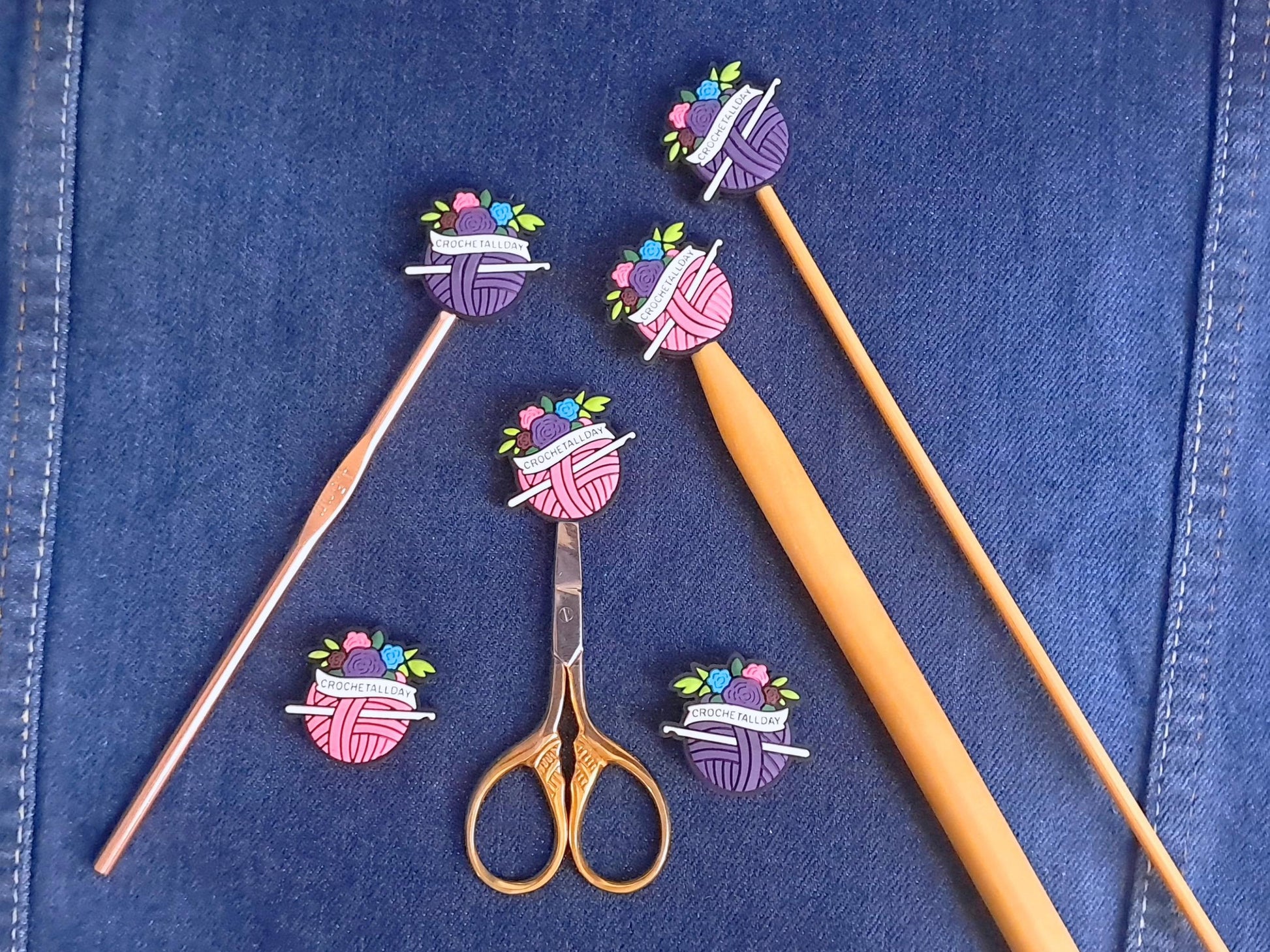 Crochet All Day Yarn And Crochet Hook Stitch Stopper