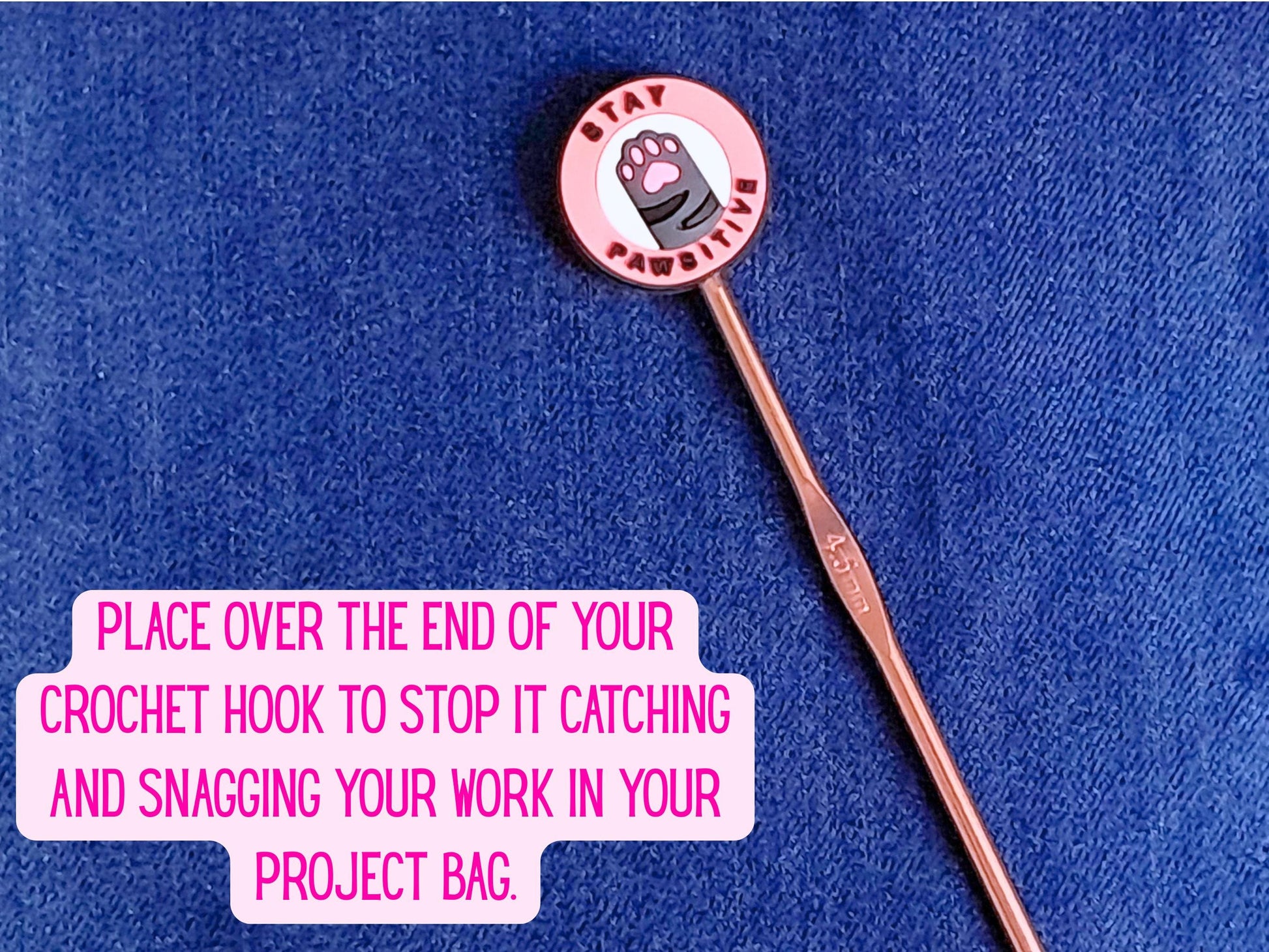 Cat Pawsitive Silicone Bead Stitch Stopper