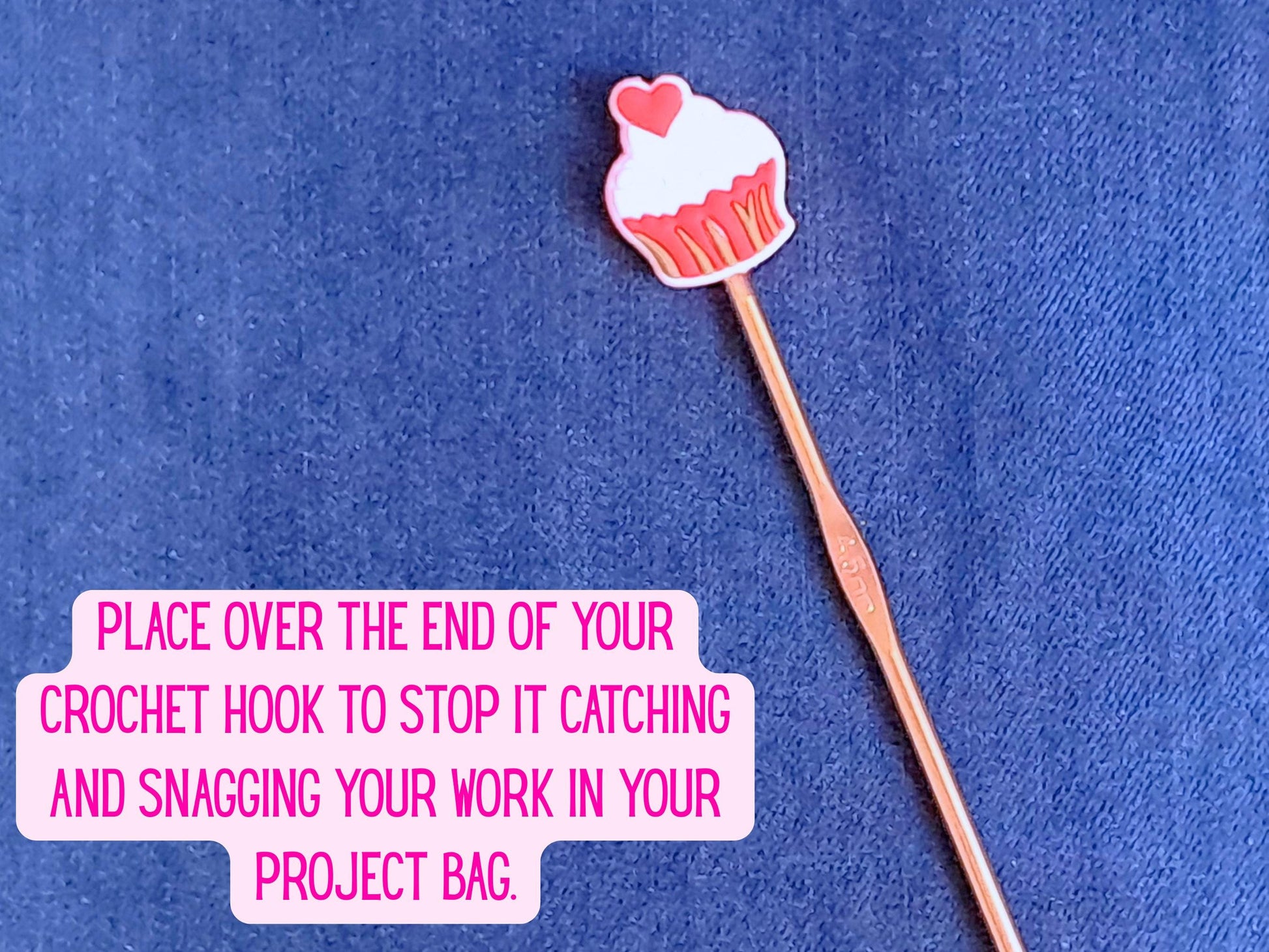 Strawberry Cupcake Silicone Bead Stitch Stopper