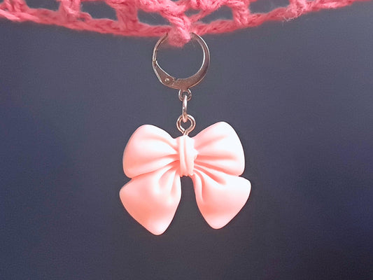 Pink Coquette Bow Stitch Marker