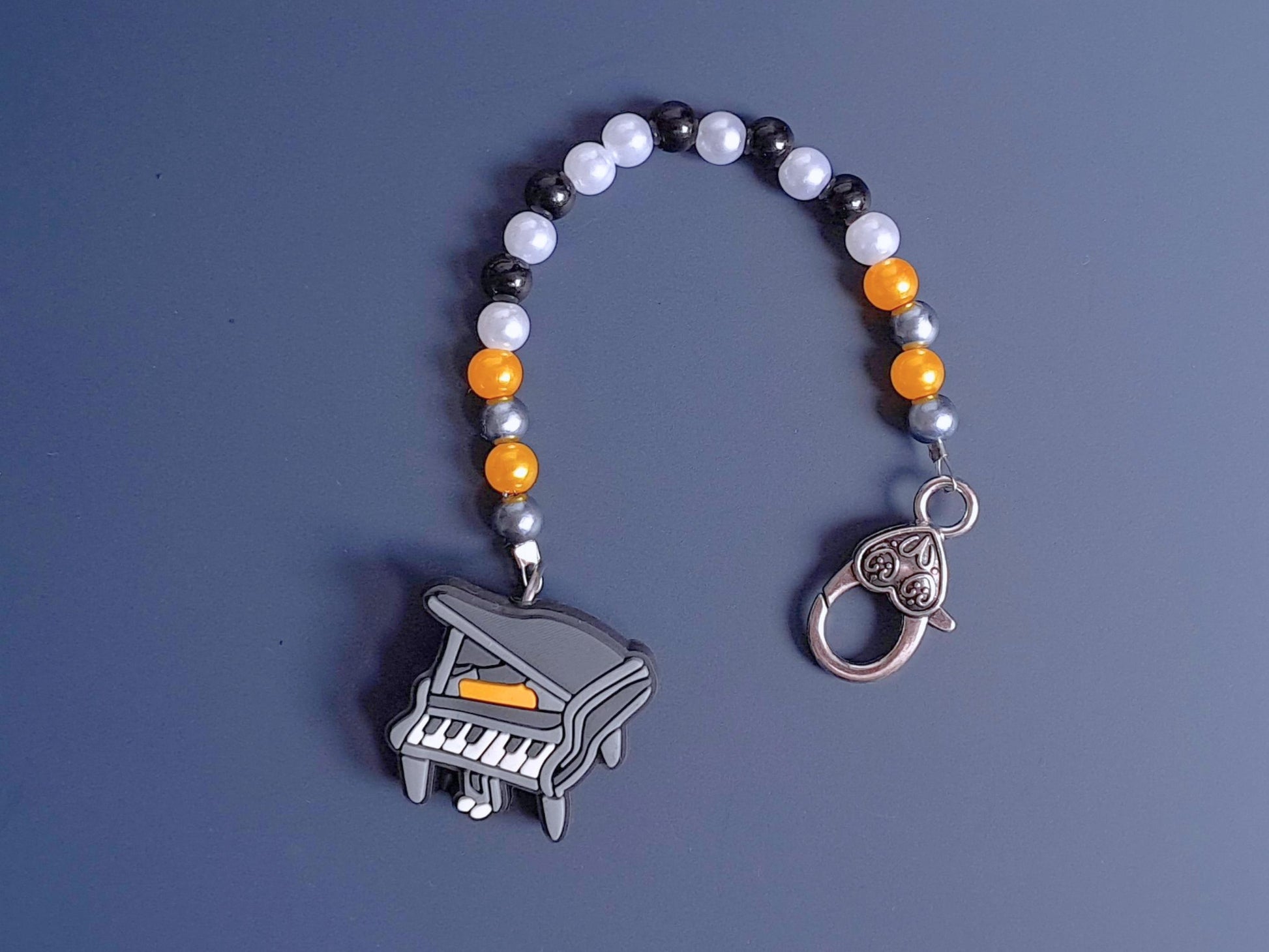 Piano Scissor Fob with Protection Bead