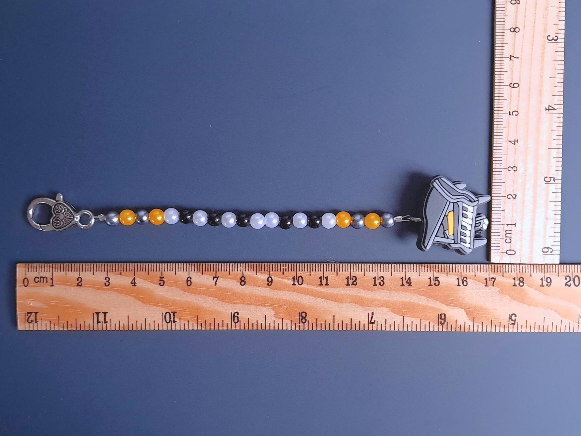 Piano Scissor Fob with Protection Bead