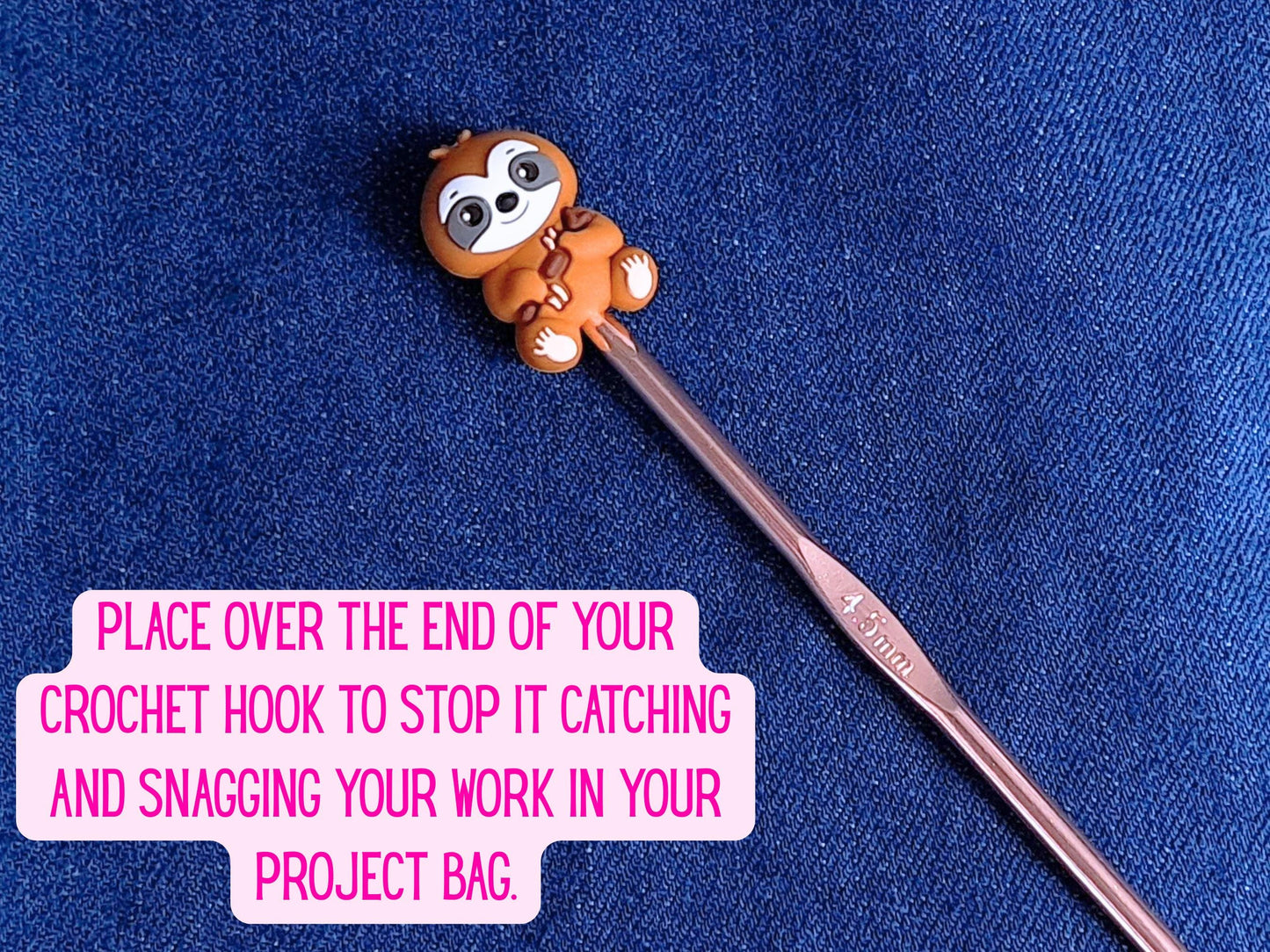 Sloth Silicone Bead Stitch Stopper (3D)