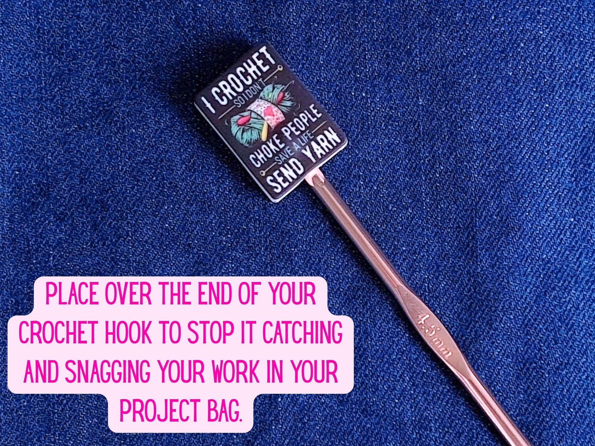 Funny Crochet Quote Silicone Bead Stitch Stopper