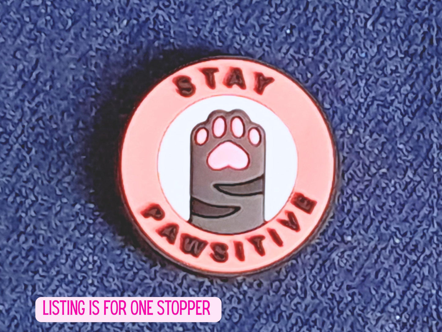 Cat Pawsitive Silicone Bead Stitch Stopper