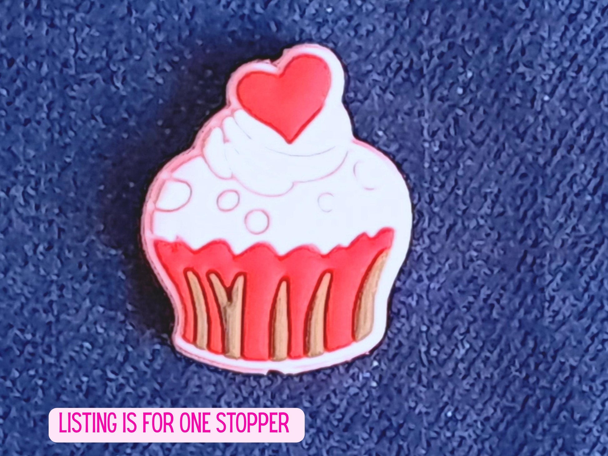 Strawberry Cupcake Silicone Bead Stitch Stopper