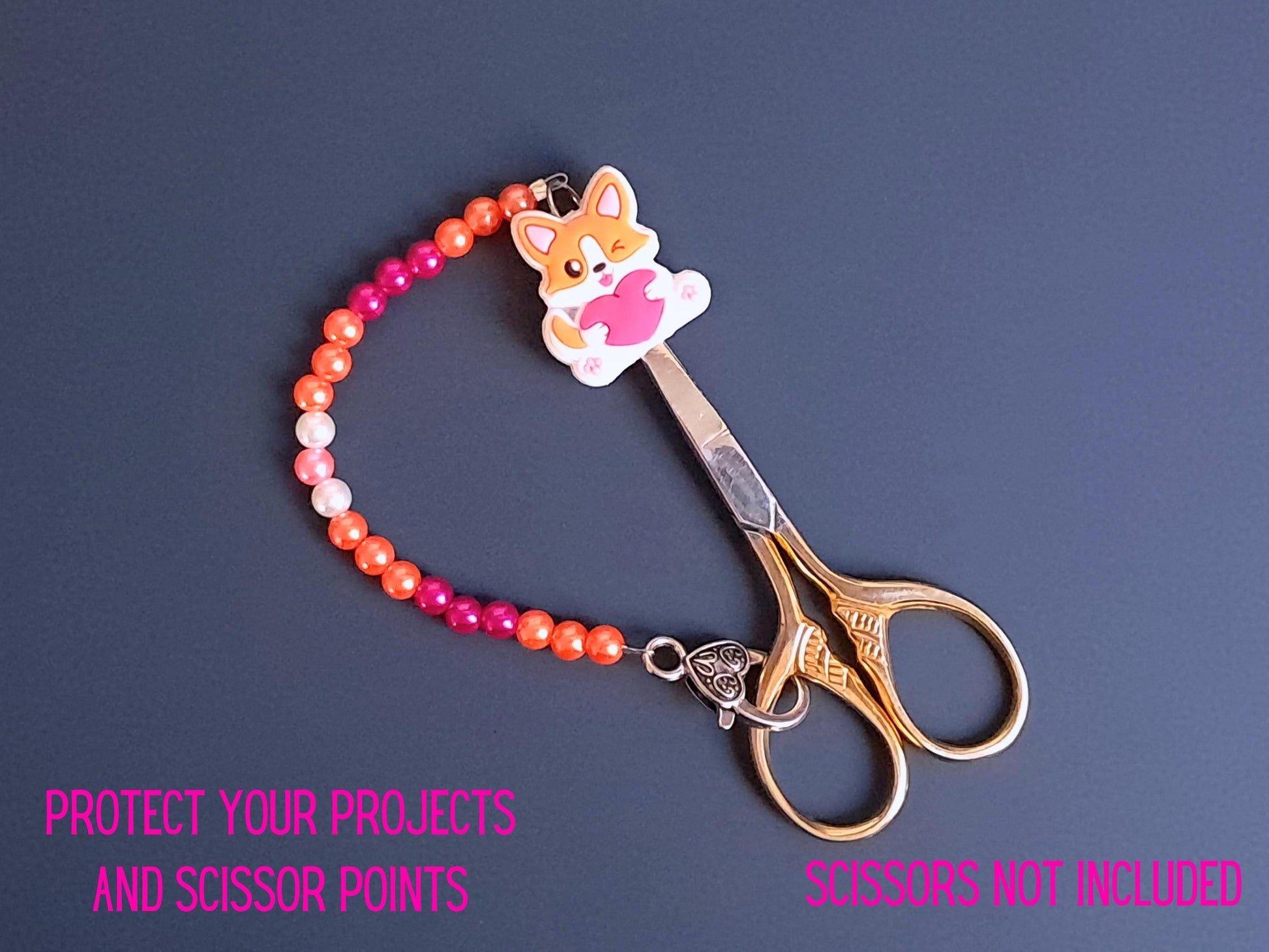 Corgi Dog Scissor Fob with Scissor Protection