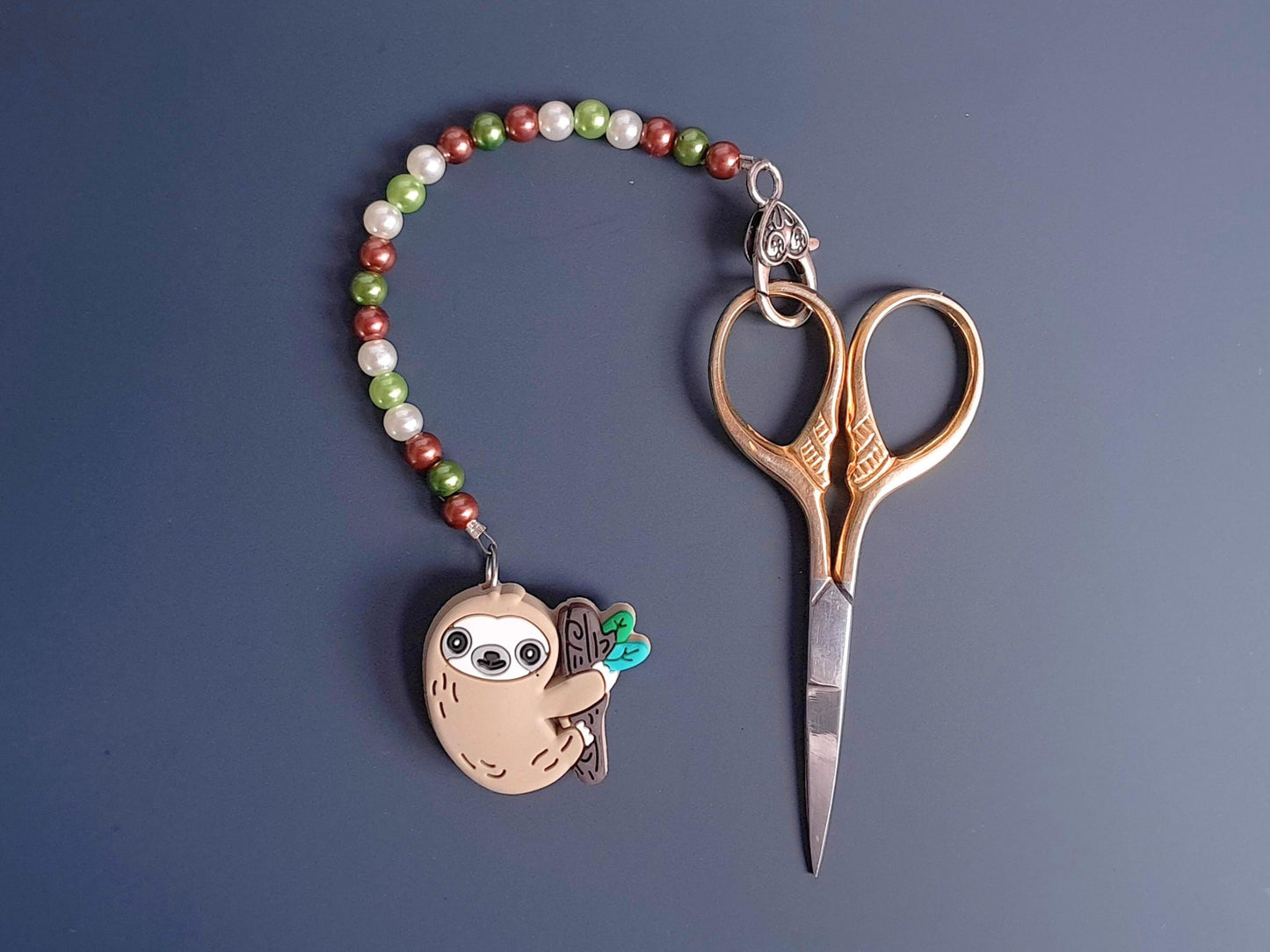 Sloth Scissor Fob with Protection Bead