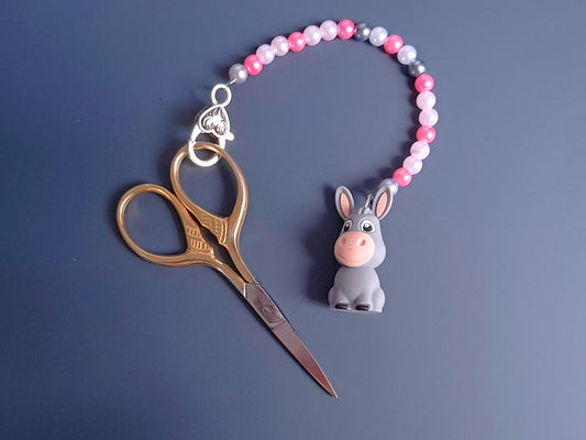 Donkey Scissor Fob with Protection Bead