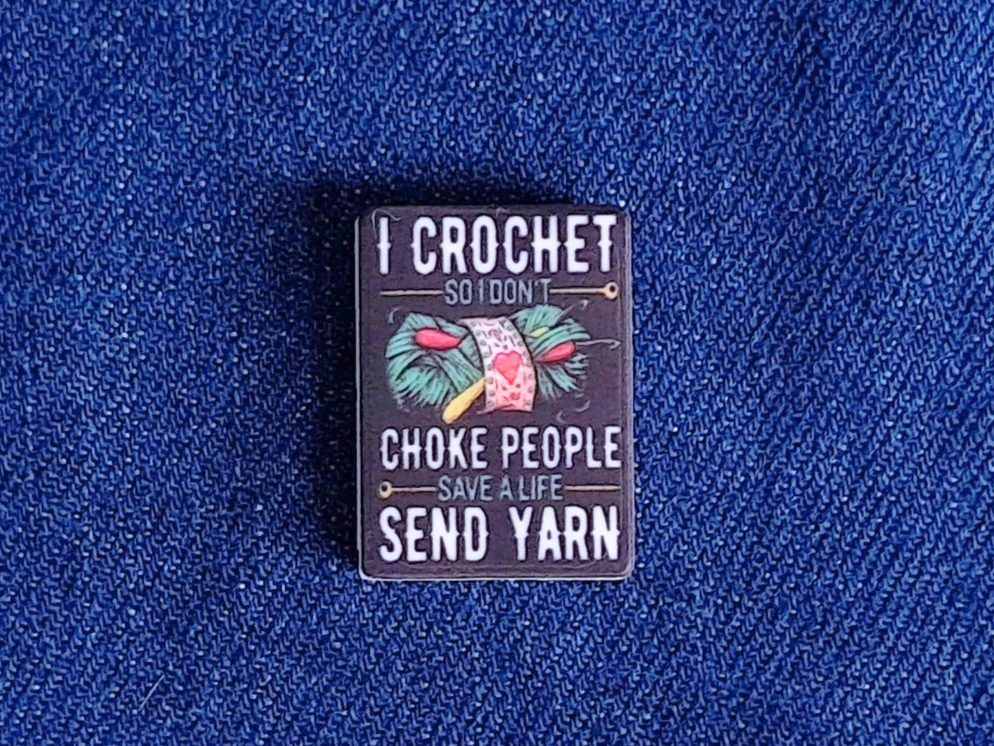 Funny Crochet Quote Silicone Bead Stitch Stopper