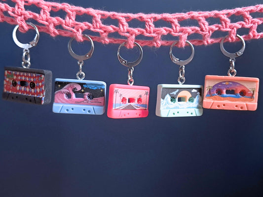 Retro Cassette Music Tape Stitch Marker