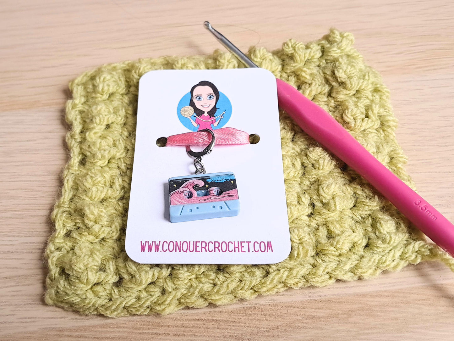 Retro Cassette Music Tape Stitch Marker