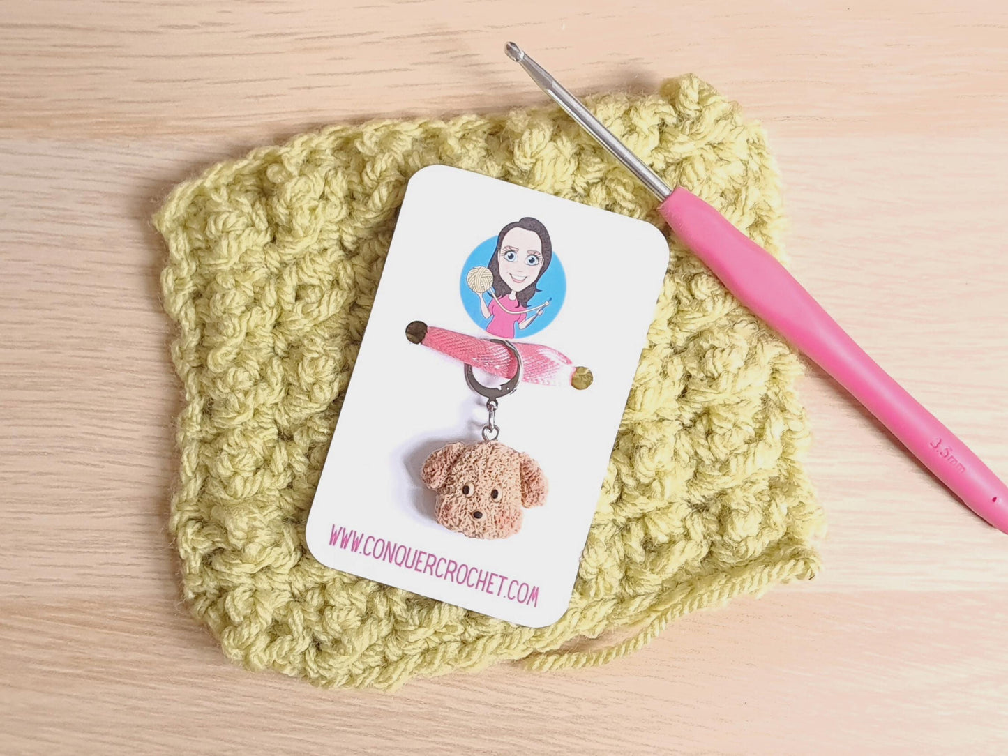 Cute Cockapoo Dog Charm Stitch Marker