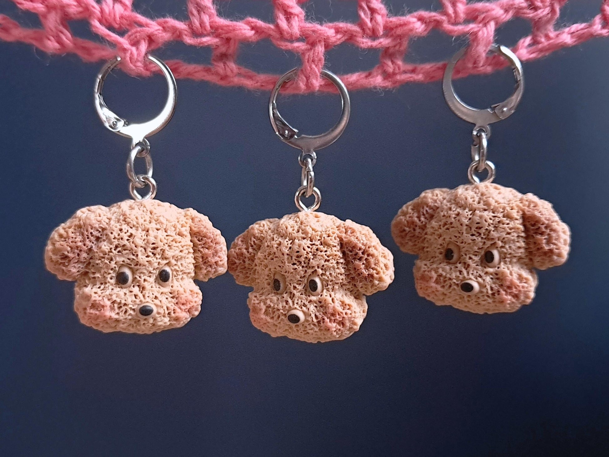 Cute Cockapoo Dog Charm Stitch Marker